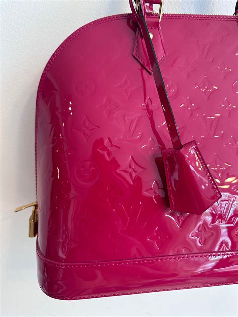 louis vuitton framboise pink monogram vernis|Alma BB Monogram Vernis Leather .